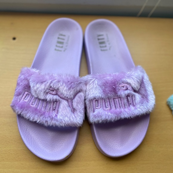 puma slides purple